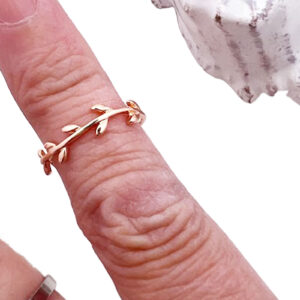 Rose Gold Leaf Ring 7 Leaf Ring