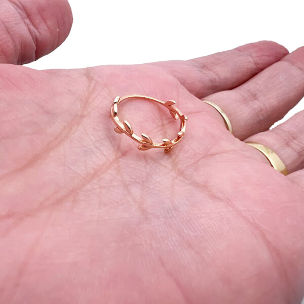 Rose Gold Leaf Ring