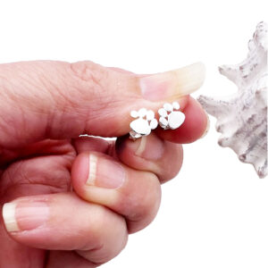 Sterling Silver Paw Earrings 7 Paw Earrings