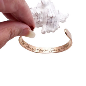 Sisters by Heart Cuff Bracelet