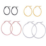 Surgical Earring Oval Hoops Various Colours