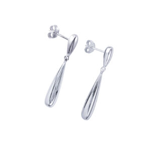 Sterling Silver Elongated Teardrop Studs 7 Elongated Teardrop Studs
