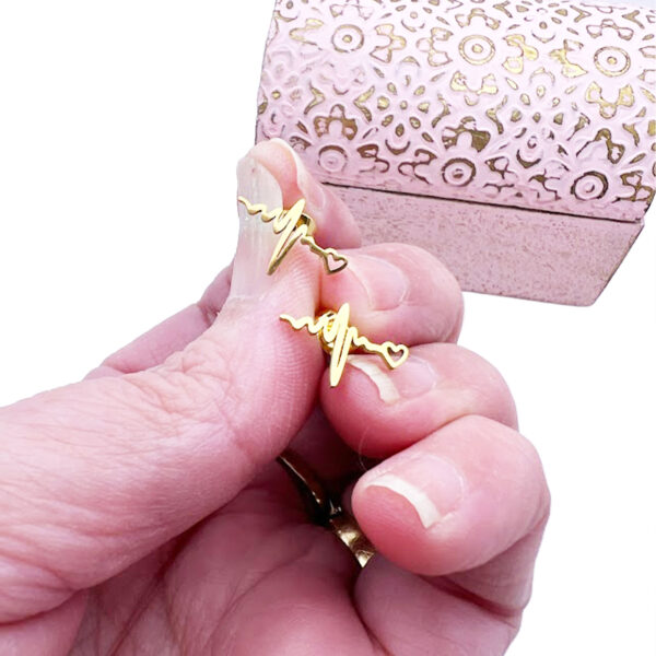 Heartbeat Stud Earrings