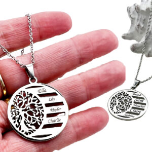 Personalised family tree necklace