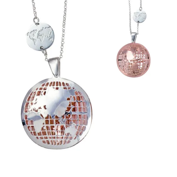 World Map Necklace