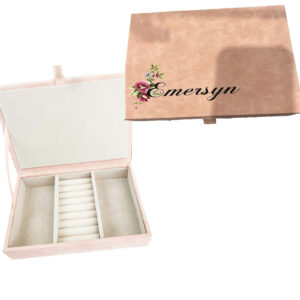 Flower Personalised Jewellery Case Medium 7 Flower Personalised Jewellery Case