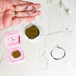 Coin Frame Pendant Necklace