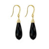 Briolette Obsidian Earrings