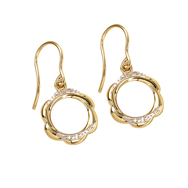 Diamond Flower Earrings