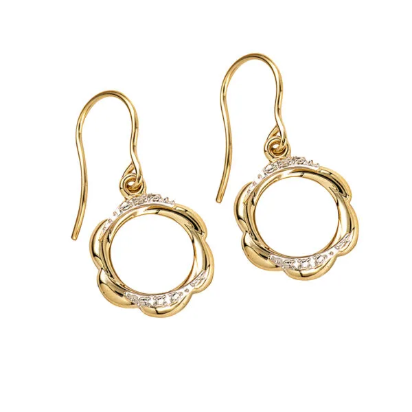 Diamond Flower Earrings