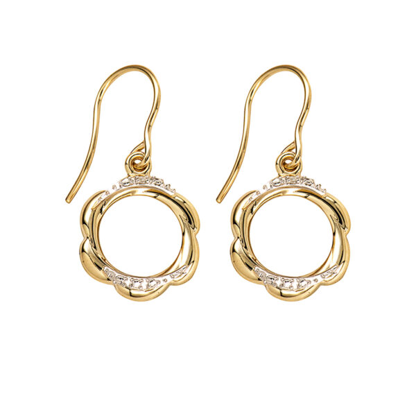 Diamond Flower Earrings