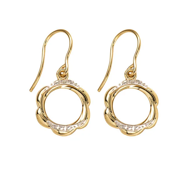 Diamond Flower Earrings
