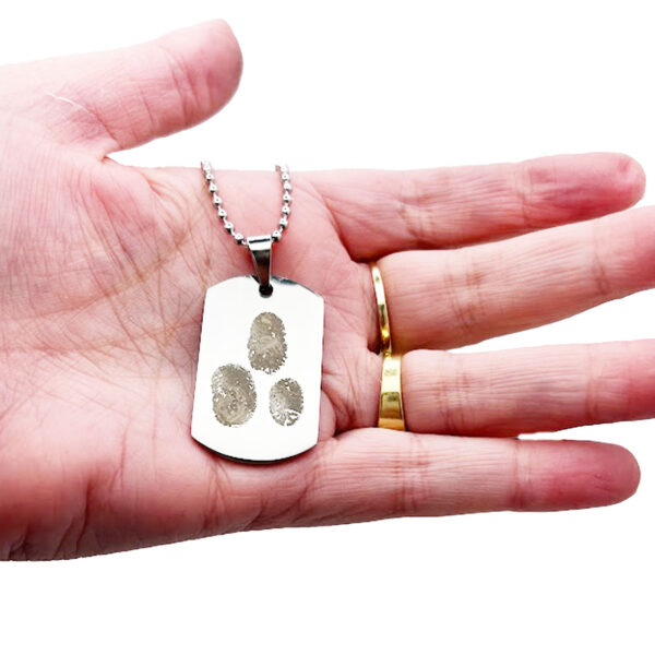 Fingerprint Army Necklace