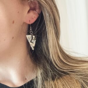 Hammered Triangle Earrings