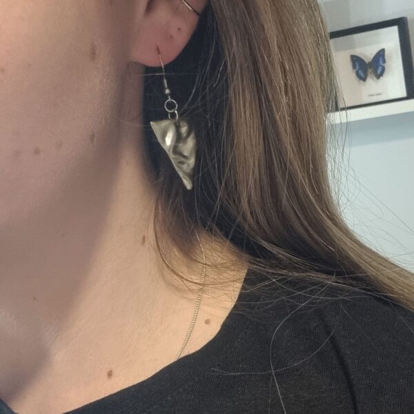 Hammered Triangle Earrings