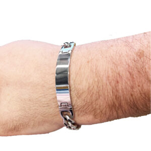 Personalised Mens Silver ID Bracelet 7 ID Bracelet