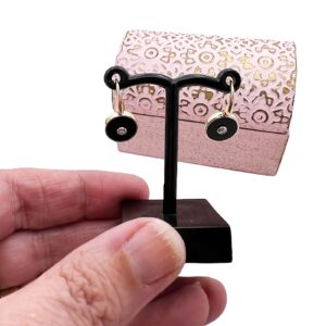 Onyx and Diamond Earrings