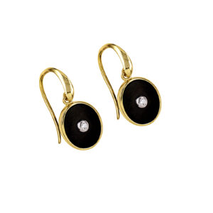 Onyx and Diamond Earrings