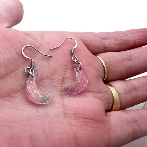 Resin Moon Earrings