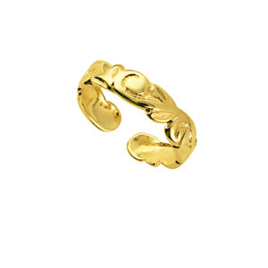 9ct Gold Toe Ring Scroll 7 9ct Gold Toe Ring