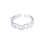 Sterling Silver Toe Ring Hearts