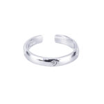 Sterling Silver Toe Ring CZ