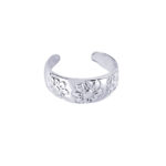 Sterling Silver Toe Ring Flowers