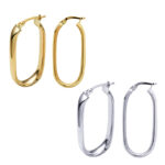Oval Hoop Earrings