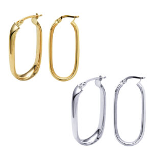 Oval Hoop Earrings