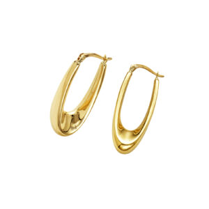 Tapered Oval Hoop Earrings 7 Oval Hoop Earrings