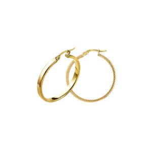 Faceted Hoop Earrings