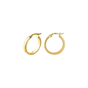 Faceted Hoop Earrings