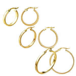 Faceted Hoop Earrings