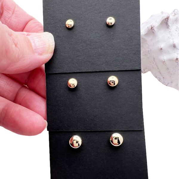 Half Dome Stud Earrings