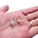 Sterling Silver Filigree Euro Ball Earrings