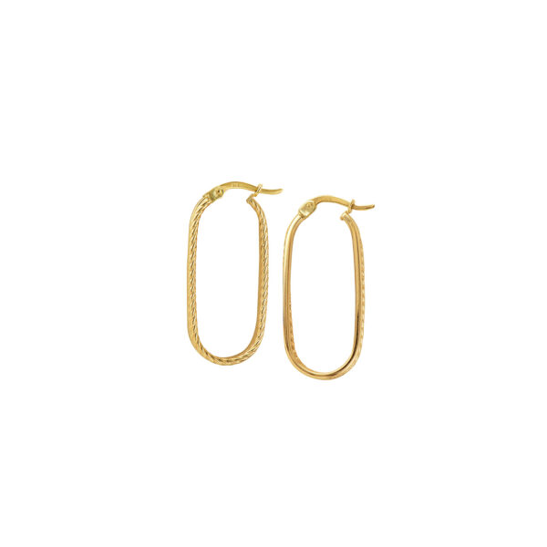 Oval Half Twist Earrings
