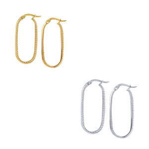 Oval Half Twist Earrings