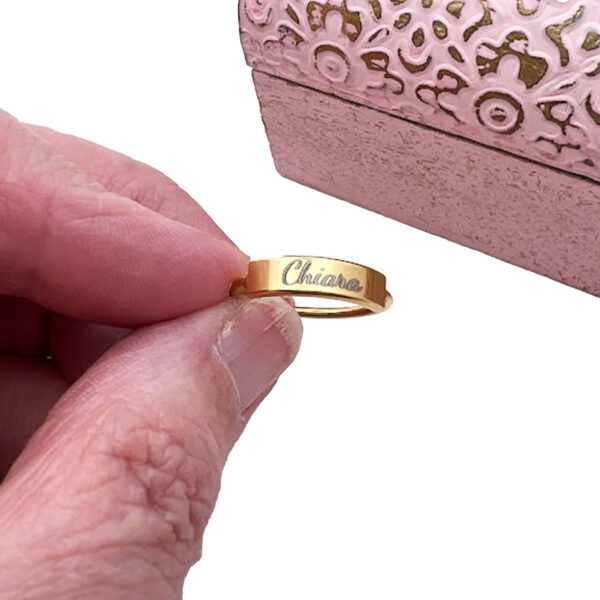 Personalised Bar Name Ring