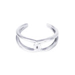 Sterling Silver Toe Ring Interlocking
