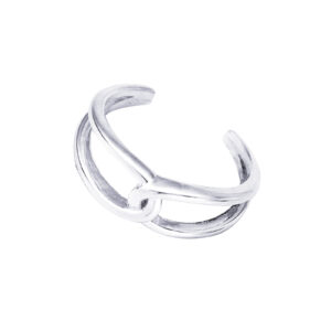 Sterling Silver Toe Ring Interlocking 7 Sterling Silver Toe Ring