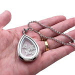 Silver Floating Locket Teardrop