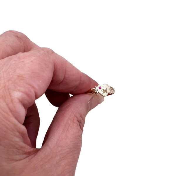 9ct gold Birthstone Signet Ring