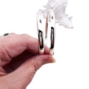 Sterling Silver Oval Bangle