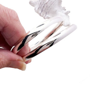 Sterling Silver Oval Bangle