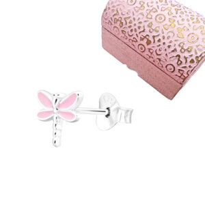 Pink Dragonfly Studs