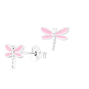Pink Dragonfly Studs