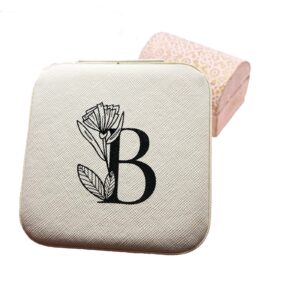 Personalised Flower Initial Jewellery Box