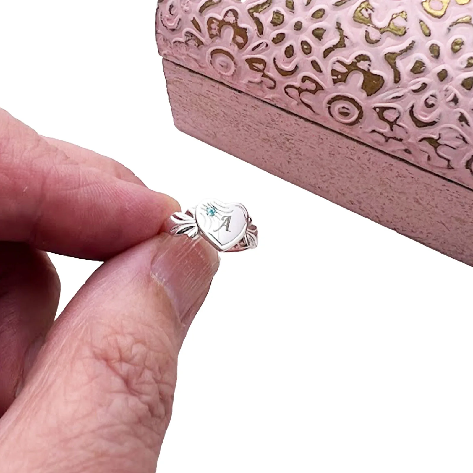 Birthstone Signet Ring March