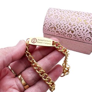 Medical Alert Bracelet Gold 7 Medical Alert Bracelet