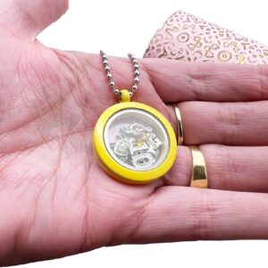 Yellow Neon Floating Lockets